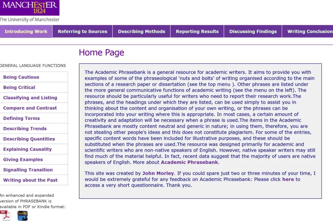 REF-N-WRITE Academic 和 Phrasebank 学术论文写作工具分享